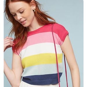 Poppy + Pima Rainbow Crop Sweater